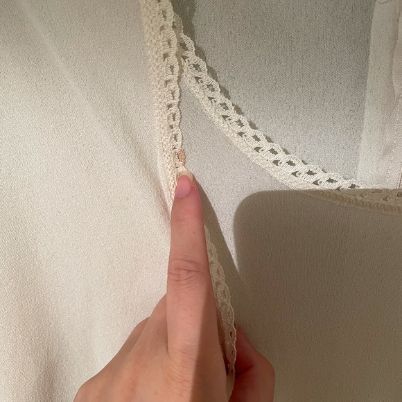 Vintage soft 2pc pleated chiffon blouson dress - Picture 6 of 7